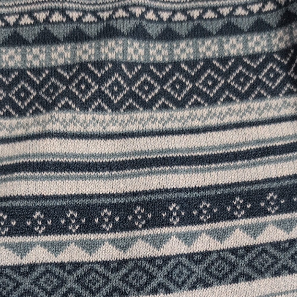 Eddie Bauer M Tall Womens's Blue and Gray/Blue Zip Up Sweater - Picture 5 of 10